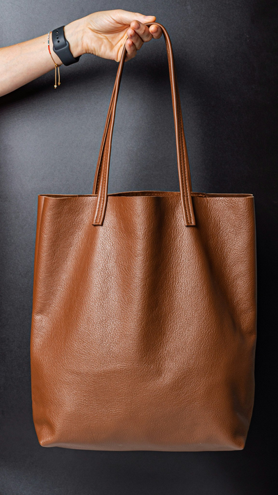 Raw Leather Tote Bag-PB-TB-0023