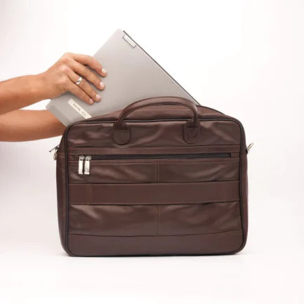 Executive Leather Laptop Bag-Brown-PB-LB-0019