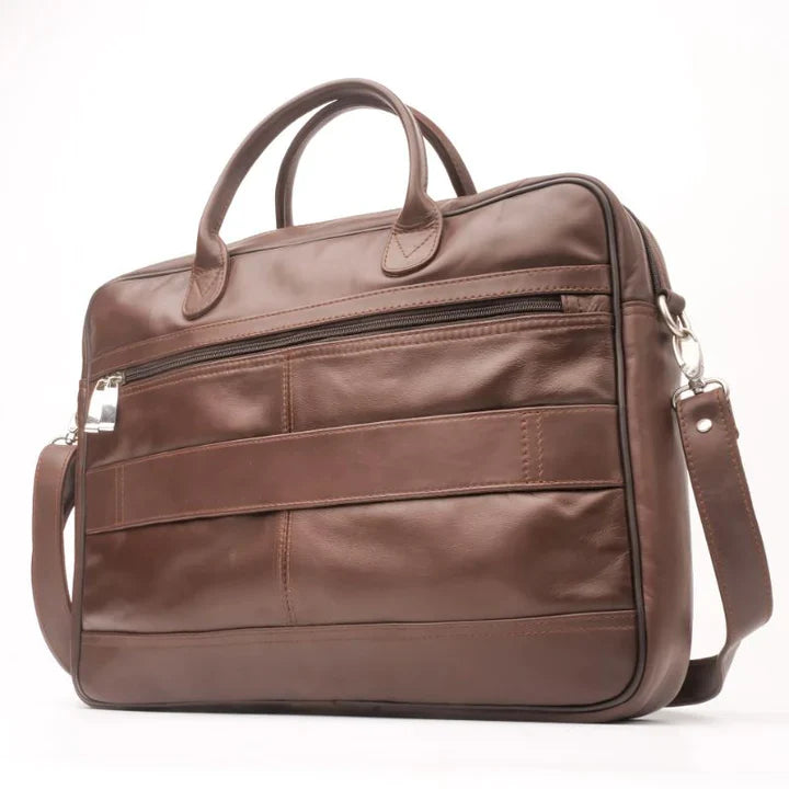 Executive Leather Laptop Bag-Brown-PB-LB-0019