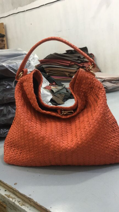 Women Leather Basket Tote Bag-PB-TB-0028