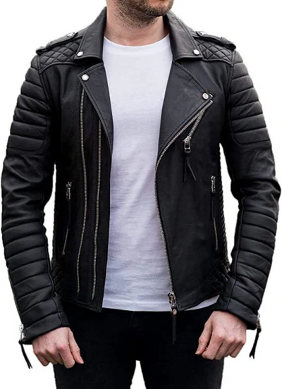 Stylish Biker Leather Jacket For Men-PB-JK002