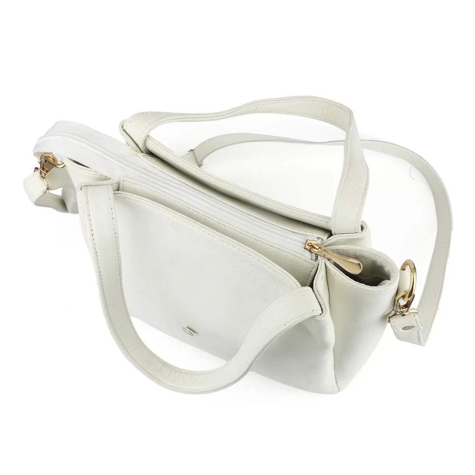 Premium White Leather Tote Bag - PB-LB-002