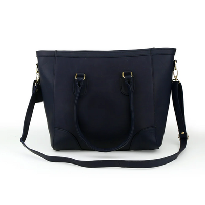 Premium Blue Leather Tote Bag - PB-LB-007