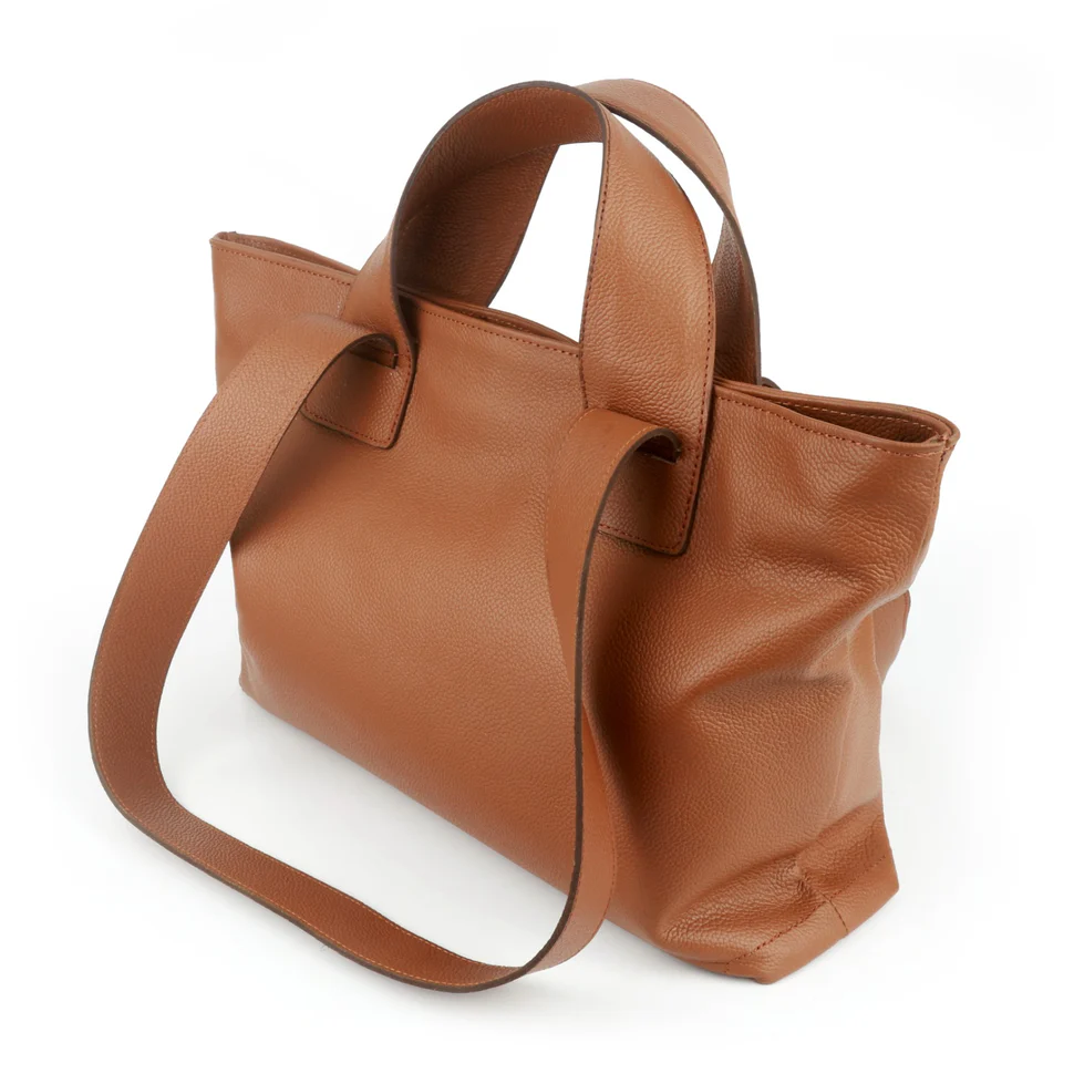 Premium Brown Leather Tote Bag - PB-LB-008