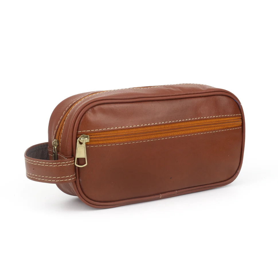 Premium Leather Toiletry Bag - PB-LTB-002