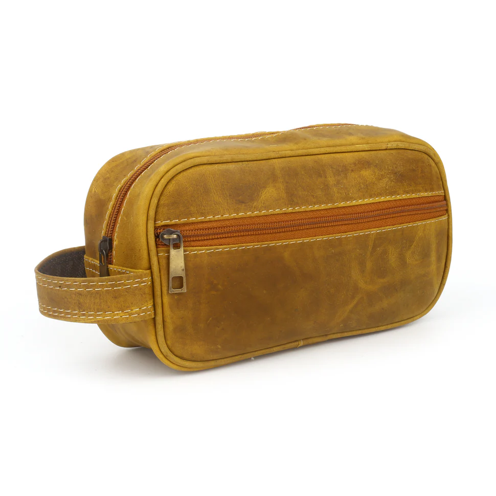 Premium Leather Toiletry Bag - PB-LTB-003