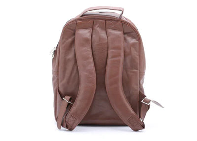 Trio Leather Backpack (BROWN)-PB-BP_009