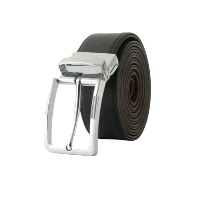 Mens Black Minimal Cow Leather Belt-PB-BL-0021