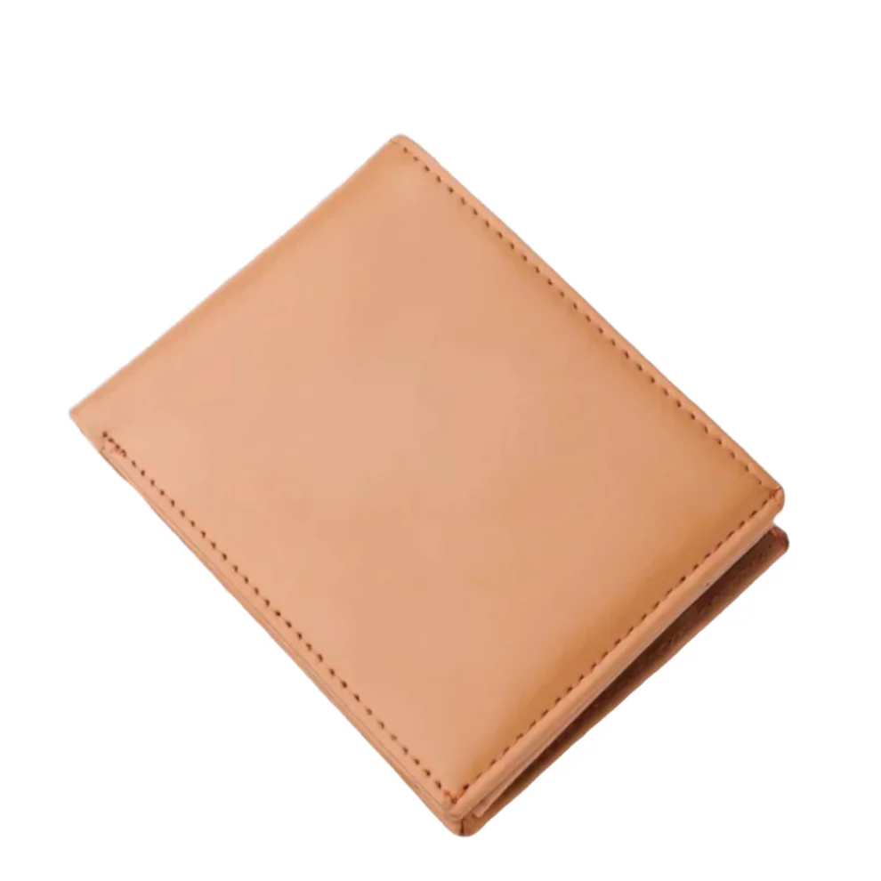 Minimalist Mens Leather Bi-Fold Wallet-camel-PB-LW-0014