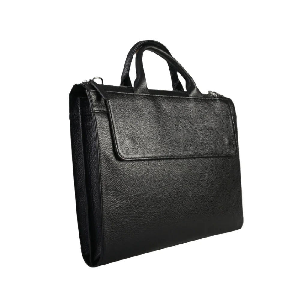 Leather Laptop Bag-Black-PB-LB-0017