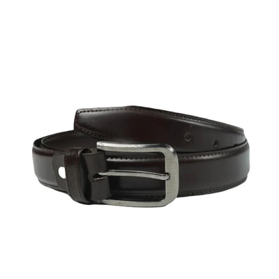 Formal Leather Belt Single Stitch-Black-PB-BL-0018