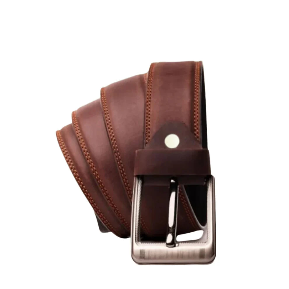 Brown Belt With Silver Buckle-PB-BL-0017