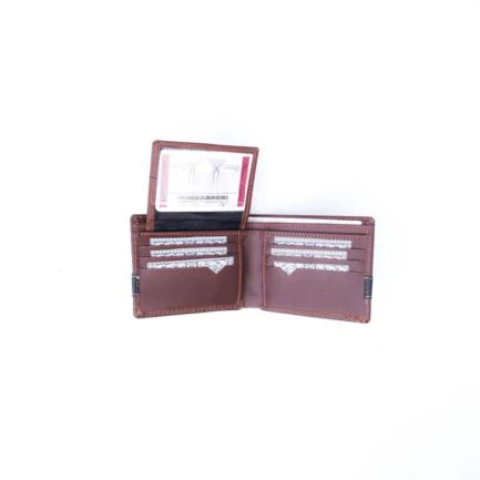 Croc-Style Leather Mens Wallet-Brown-PB-LW-0024