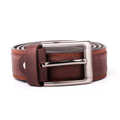 Brown Belt With Silver Buckle-PB-BL-0017