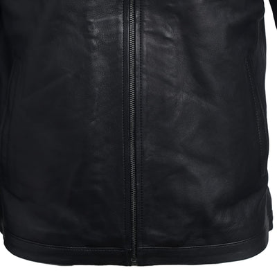 Men Black Leather Jacket PB-JK-0020