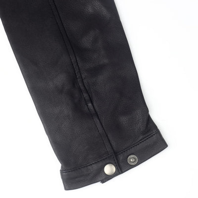 Men Black Leather Jacket PB-JK-0020