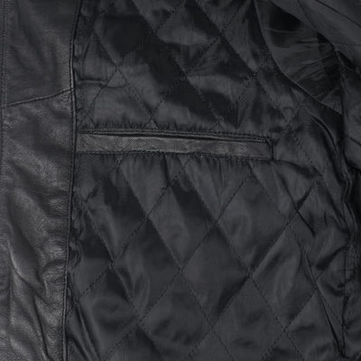 Men Black Leather Jacket PB-JK-0020