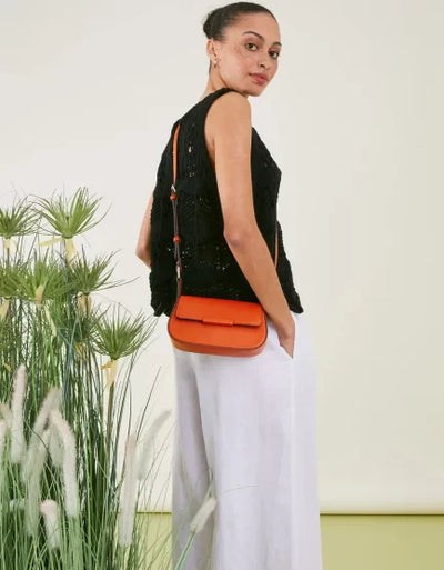 SMALL SADDLE CROSS-BODY BAG ORANGE-PB-CB-0012