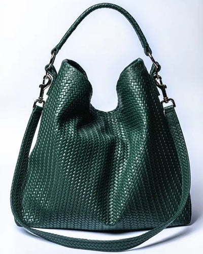 TURKISH TOTE BAG – PULL AND BEARS HERRINGBONE BAG GREEN-PB-TB-0014