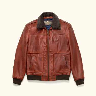 Pull And Bears Leather Bomber Jacket-PB-JK0018