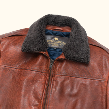 Pull And Bears Leather Bomber Jacket-PB-JK0018