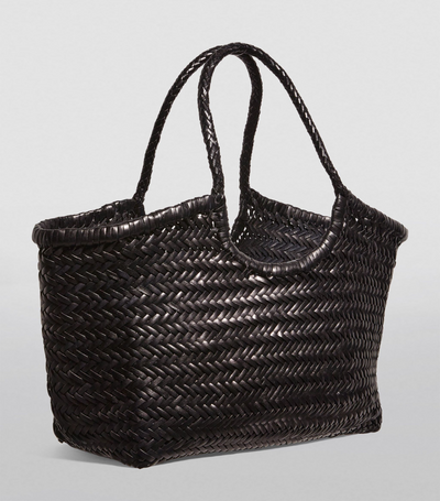 DRAGON DIFFUSION Large Leather Woven Nantucket Tote Bag-PB-TB0026