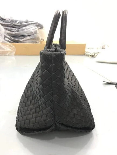 Women Tote Bag Zipper Black-PB-TB0024