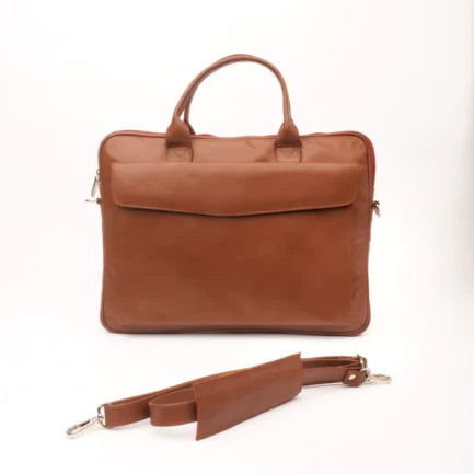 Pull and Bears laptop Bag – Slim Leather Laptop Bag-Tan-PB-LB-0018