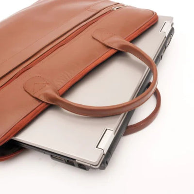 Pull and Bears laptop Bag – Slim Leather Laptop Bag-Tan-PB-LB-0018